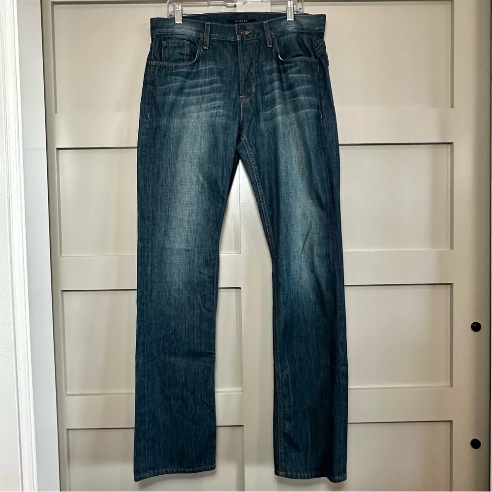 Hudson Beau Flap Micro Bootcut Jeans Button Fly Premium Denim Mens Size 34